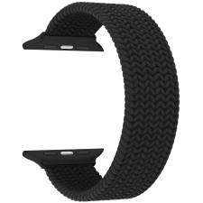 Плетёный монобраслет для часов Apple Watch(ткань,каучук) 42/44mm (S) 148mm Черный