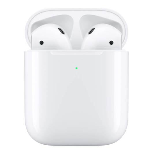 Беспроводные наушники Apple AirPods 2 с беспроводным зарядным футляром MRXJ2